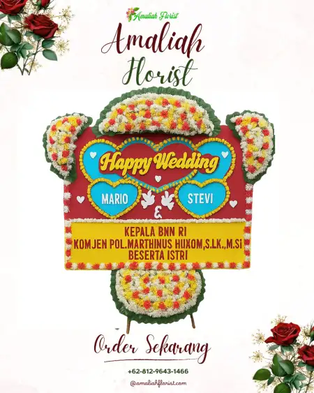 Papan Bunga Pernikahan Kwedenkembar